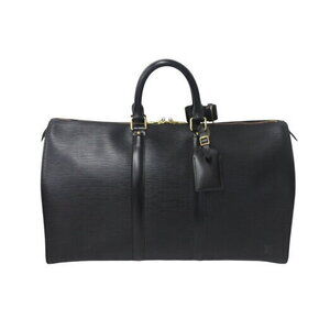 Louis Vuitton Keepall Boston Bag Travel Epi Leather Black